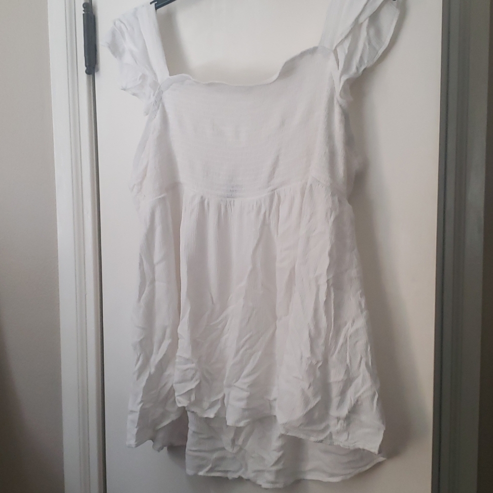 White smocked top